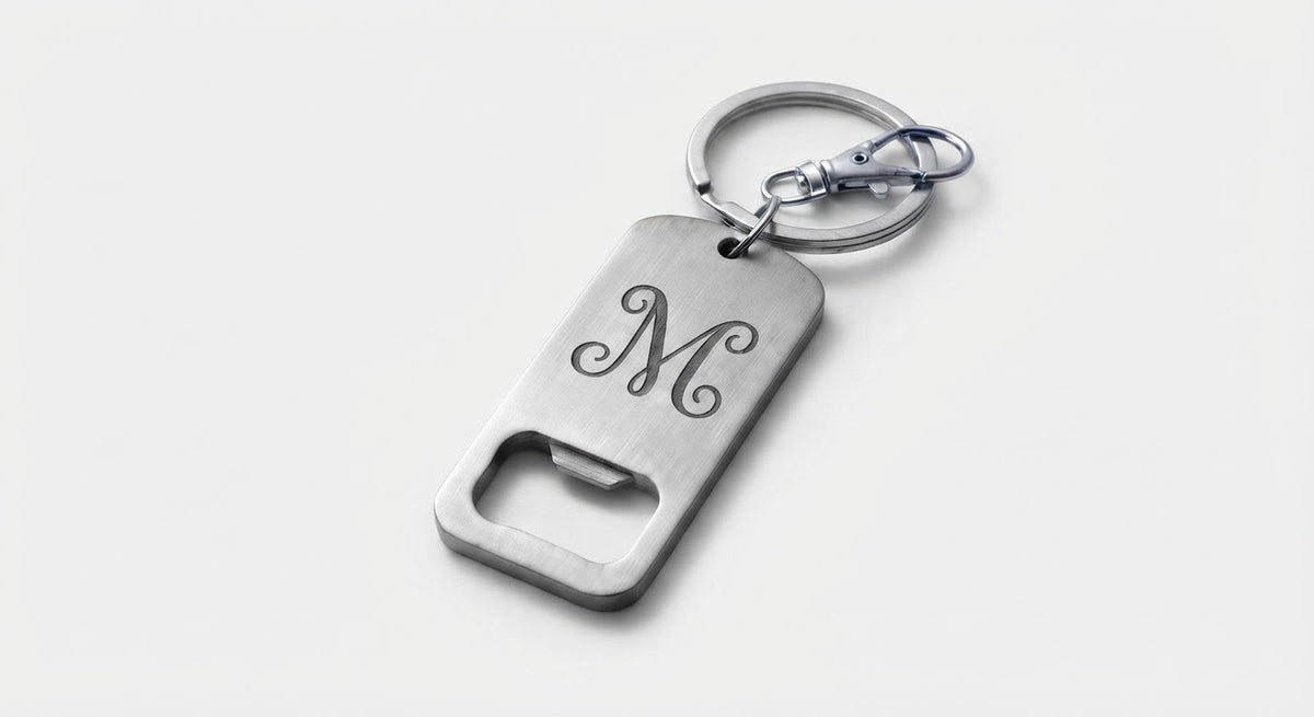 Porte-clés Métal Décapsuleur Gravé (Personnalisable)