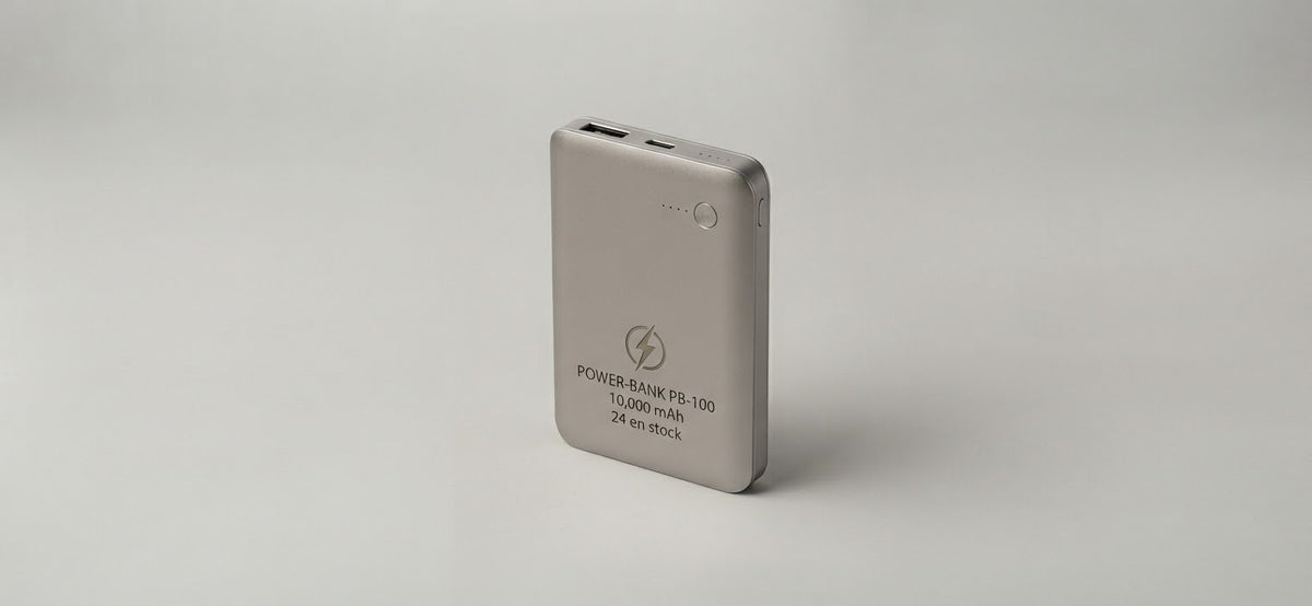 Batterie Externe Power Bank Publicitaire 10000 mAh (Personnalisable)