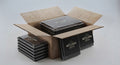 Boîte plastique fond noir couvercle transparent (Sushis) - S - Lots de 100/250/500 unités
