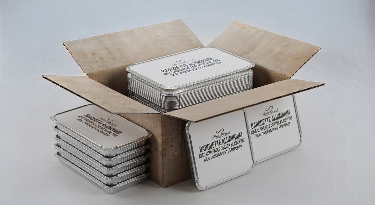 Barquette aluminium - Lots de 100/250/500 unités
